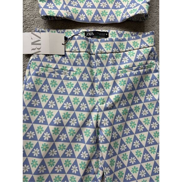 NWT ZARA printed Pants and Croptop Set, Small $100 E4 - Picture 6 of 9